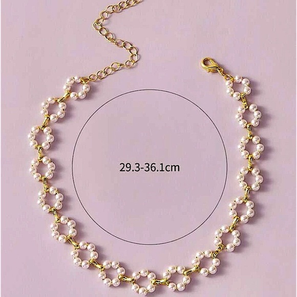 Pearl Gold Flower Choker - Picture 6 of 6